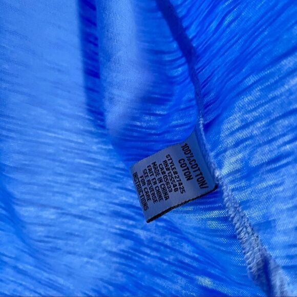 NEW ✨ Habitat Cuffed Boat-Neck Top In Vista Blue Small - Picture 8 of 9